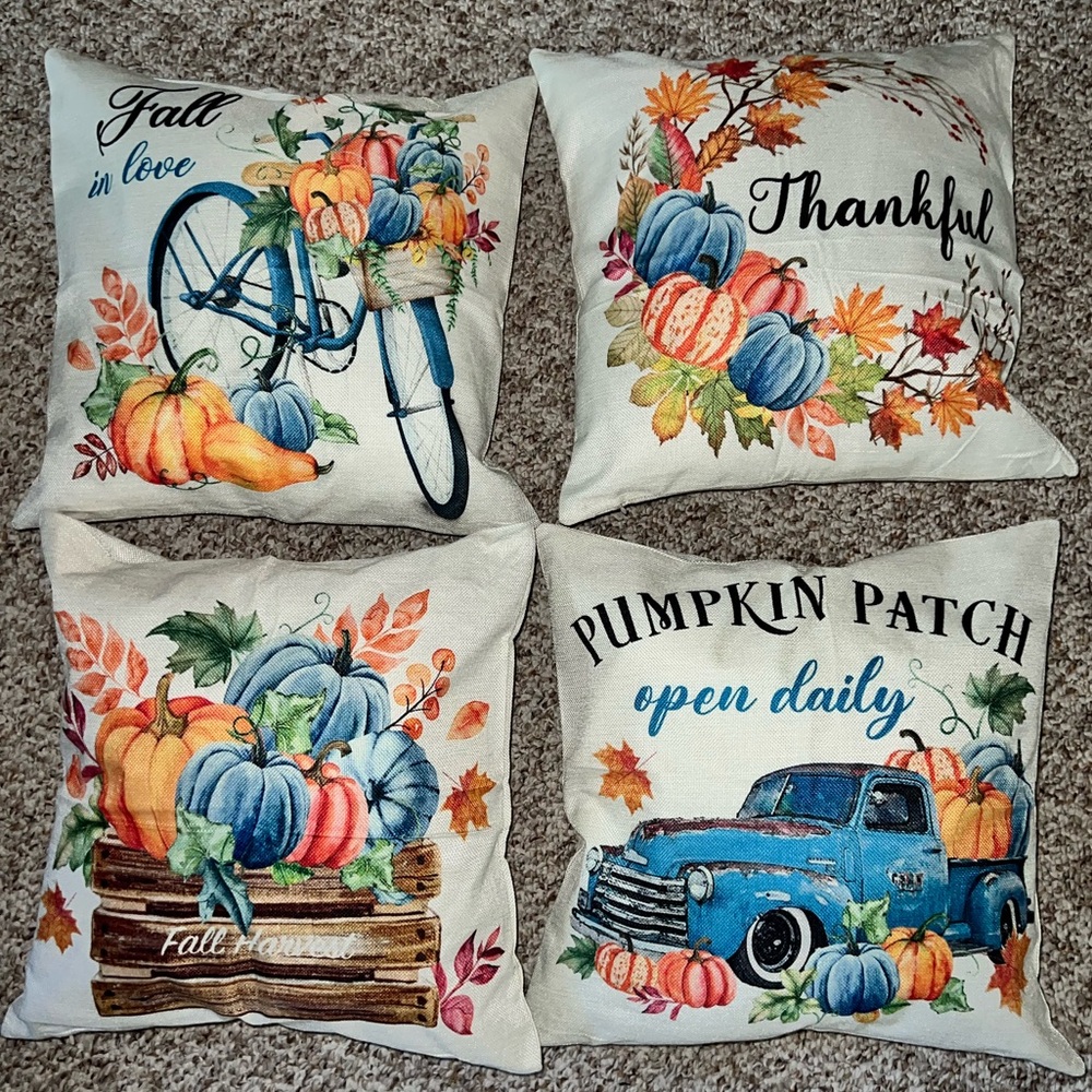 NWOT FALL Set of 4 pillow covers!